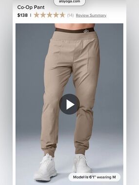 alo co-op joggers gravel size m men